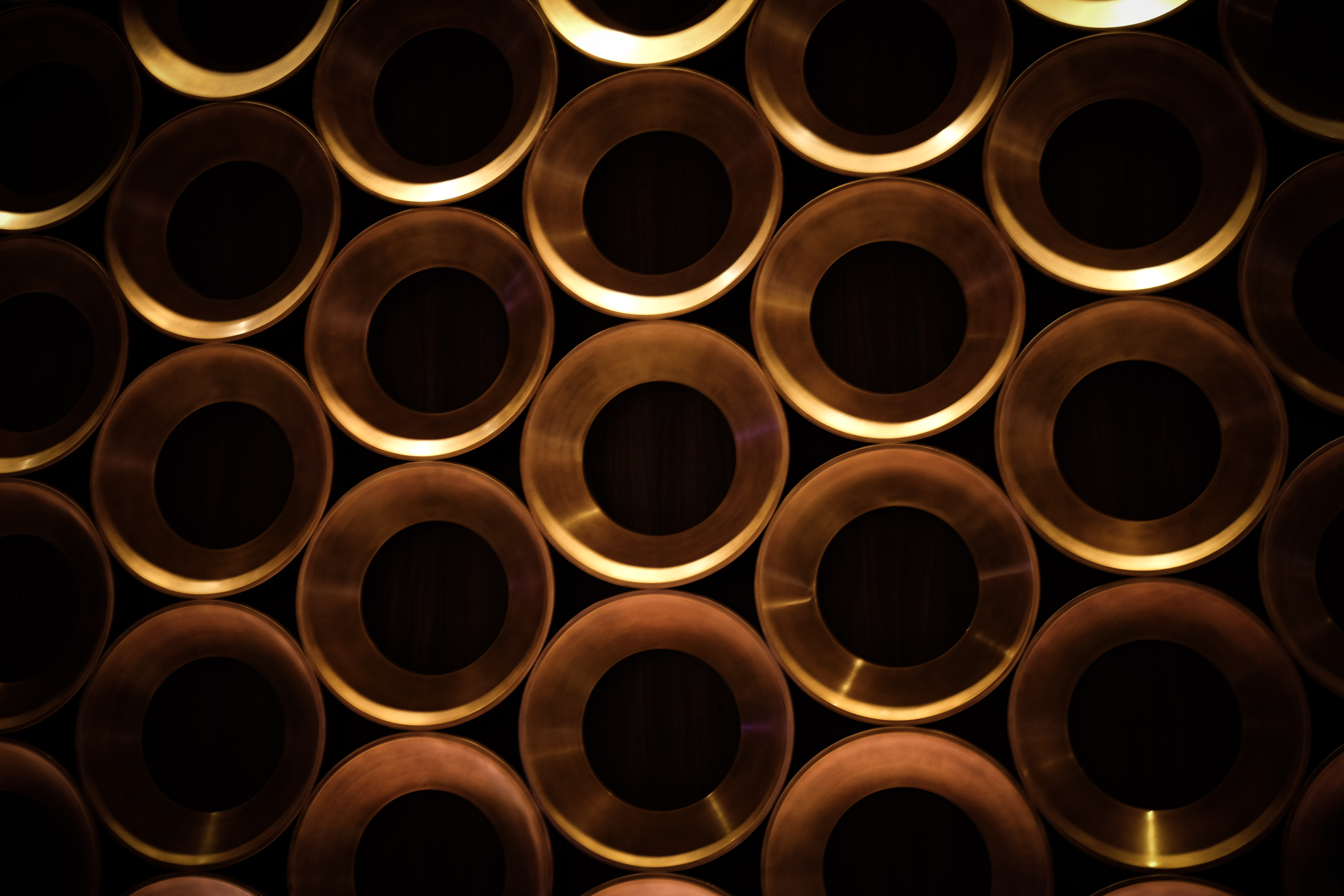 textured brass wall